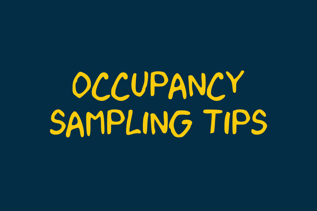 Occupancy modelling - sampling tips
