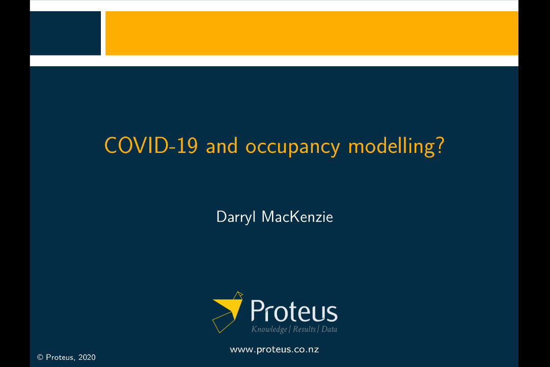 COVID-19 and occupancy modelling